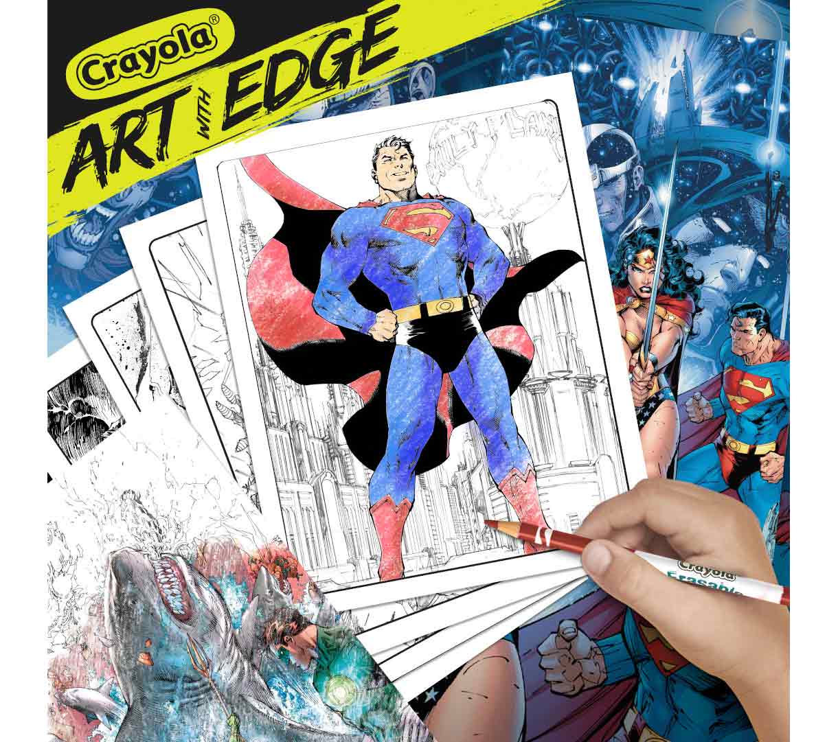 Art With Edge Justice League Coloring Pages, 28 Sheets - US 2729