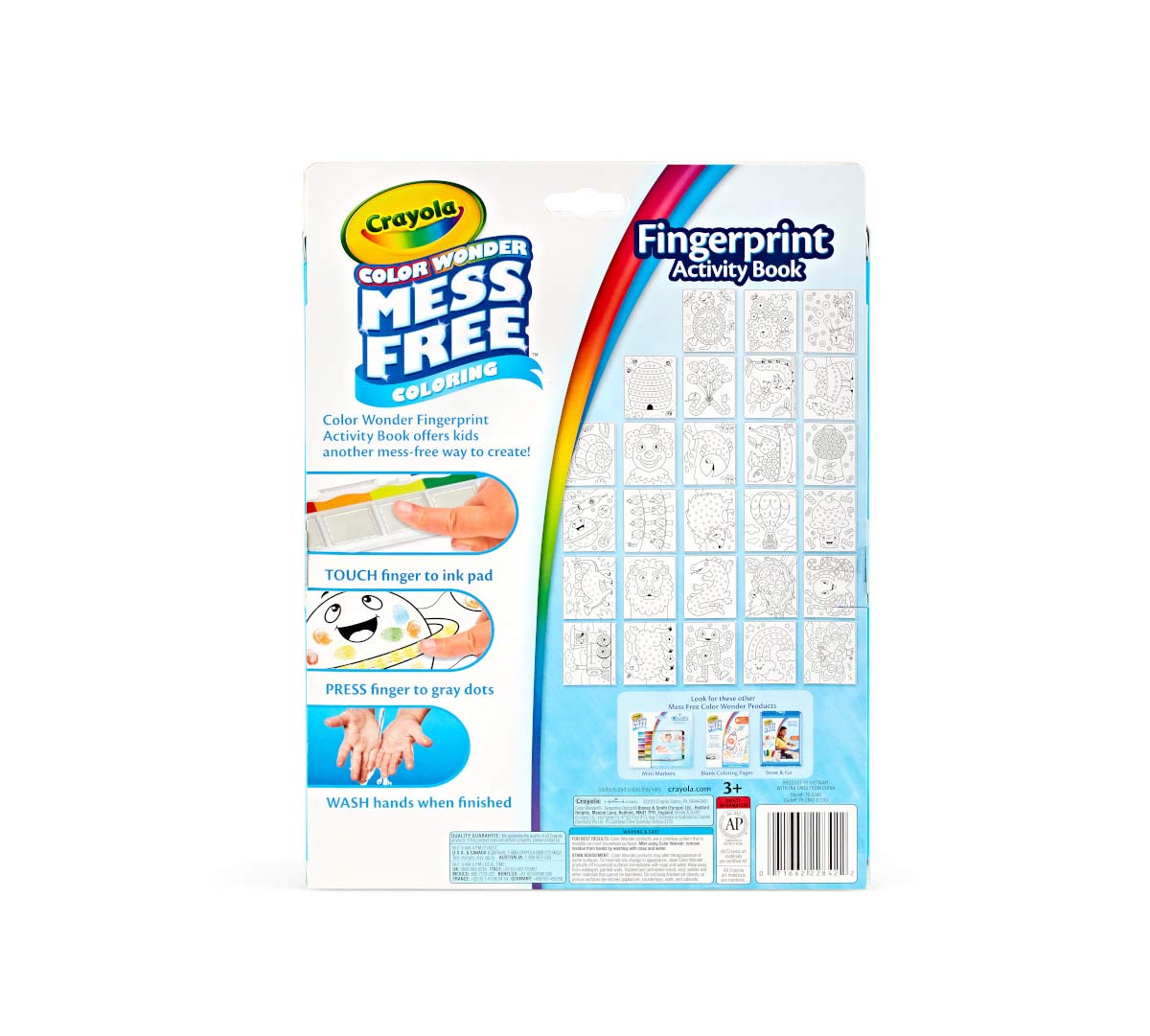 Color Wonder Mess Free Finger Painting Activity Book - US 1972