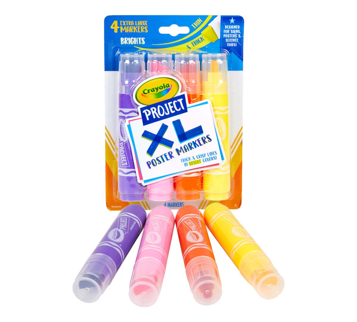 XL Poster Markers, Bright Colors, 4 Count - US 7396