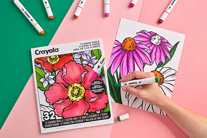Flower Child Adult Coloring Book, 32 Pages - US 7576